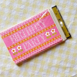 Vintage 70s Birthday Party Invitations NOS Hallmark Pink Flower Power